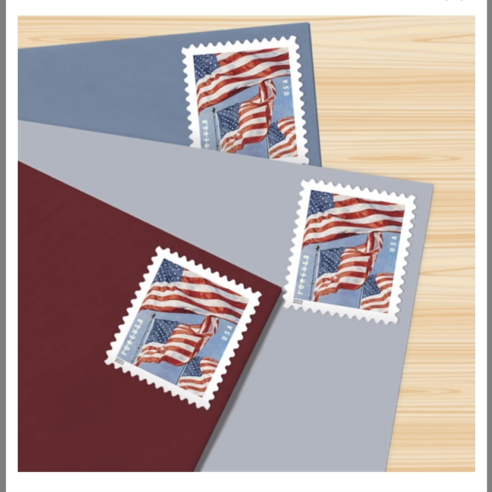 100 Forever Stamps‎ 5 Sheets of 20 First Class USPS Stamps 2022 U.S. Flags